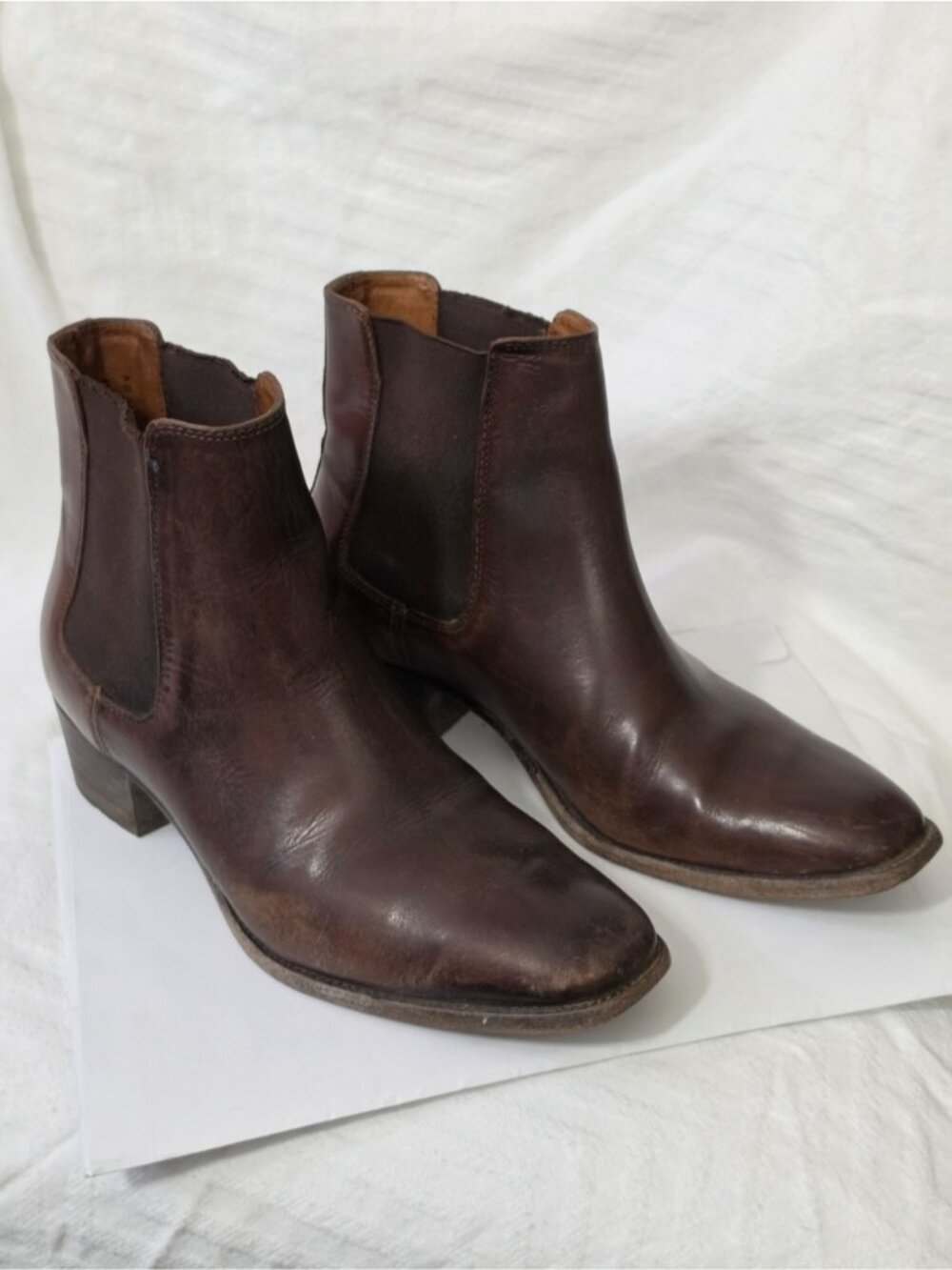Frye Brown Leather Chelsea Boots - Classic Ankle Dress Boot Size 8B